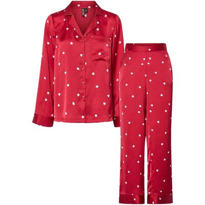 Pieces Pcjytte Satin Night Set Wvn XS Red XS Pieces Pcjytte Satin Night Set Wvn XS Red XS