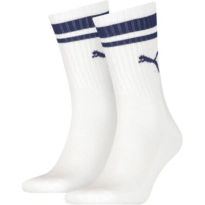 Puma Unisex Heritage Crew Sock 2P 43-46 White 43-46 Puma Unisex Heritage Crew Sock 2P 43-46 White 43-46