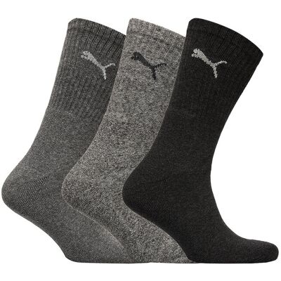 Puma Unisex Crew Sock 3P 35-38 Grey 35-38 Puma Unisex Crew Sock 3P 35-38 Grey 35-38