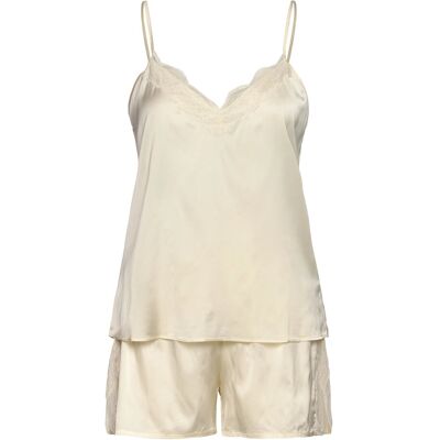 Rosemunde Rhjasmine Silk Blend Woven Nightset 38 Cream 38 Rosemunde Rhjasmine Silk Blend Woven Nightset 38 Cream 38