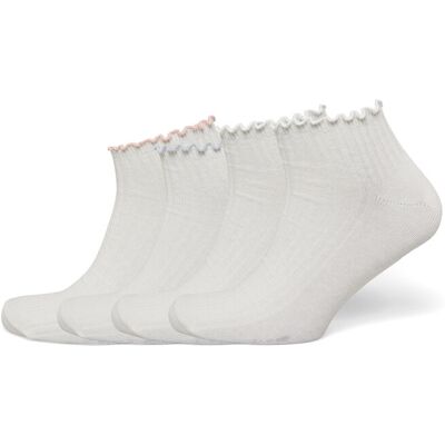 Rosemunde Rhsisse Footie Socks - 4-Pack 36/38 White 36/38 Rosemunde Rhsisse Footie Socks - 4-Pack 36/38 White 36/38