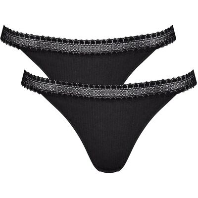 Sloggi Go Ribbed R Tanga C2P L Black L Sloggi Go Ribbed R Tanga C2P L Black L