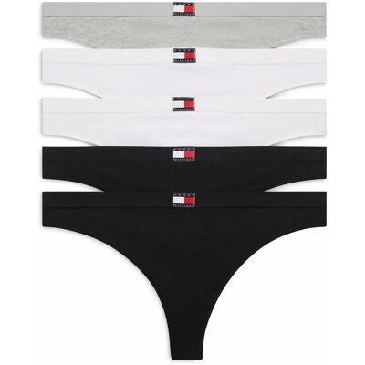 Tommy Hilfiger 5 Pack Thong XS Grey XS Tommy Hilfiger 5 Pack Thong XS Grey XS
