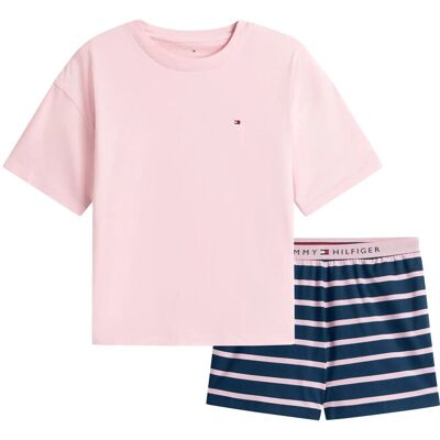 Tommy Hilfiger Ss Prt Pj Short Set (Ext. Size) M Pink M Tommy Hilfiger Ss Prt Pj Short Set (Ext. Size) M Pink M