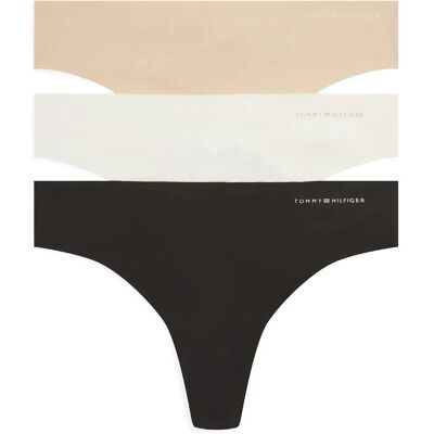 Tommy Hilfiger 3 Pack Cotton Thong XS Patterned XS Tommy Hilfiger 3 Pack Cotton Thong XS Patterned XS