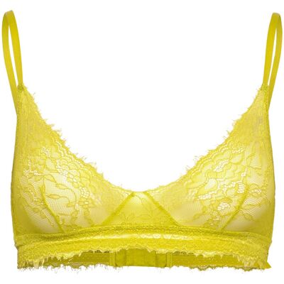 Understatement Underwear Lace Triangle Scoop Bralette S Yellow S Understatement Underwear Lace Triangle Scoop Bralette S Yellow S