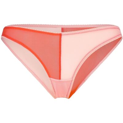 Understatement Underwear Mesh Two-Tone Bikini Brief XXL Coral XXL Understatement Underwear Mesh Two-Tone Bikini Brief XXL Coral XXL