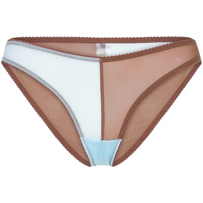 Understatement Underwear Mesh Two-Tone Bikini Brief XXL Brown XXL Understatement Underwear Mesh Two-Tone Bikini Brief XXL Brown XXL