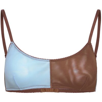 Understatement Underwear Mesh Two-Tone Scoop Bralette XXL Brown XXL Understatement Underwear Mesh Two-Tone Scoop Bralette XXL Brown XXL