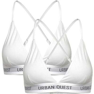 Garmin 2-Pack Women Bamboo Triangle Bra L White L Garmin 2-Pack Women Bamboo Triangle Bra L White L