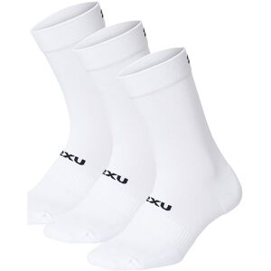 2XU Crew Socks 3 Pack M White M 2XU Crew Socks 3 Pack M White M