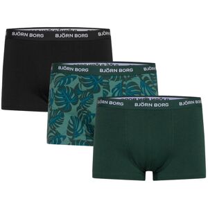 Björn Borg Cotton Stretch Trunk 3P L Green L Björn Borg Cotton Stretch Trunk 3P L Green L