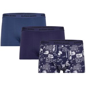 Björn Borg Cotton Stretch Trunk 3P L Blue L Björn Borg Cotton Stretch Trunk 3P L Blue L