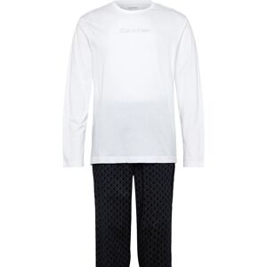 Calvin Ls Tee Pant Set S White S Calvin Ls Tee Pant Set S White S