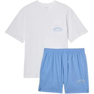 Calvin Heritage Crest S/S Crew Short Se L Blue L Calvin Heritage Crest S/S Crew Short Se L Blue L