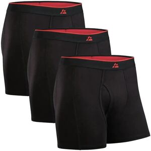 Danish Endurance Bamboo Fly Trunks (Men) 3-Pack L Black L Danish Endurance Bamboo Fly Trunks (Men) 3-Pack L Black L