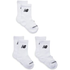 New Balance Youth Daily Essentials Cushion Crew Socks 3 Pack L White L New Balance Youth Daily Essentials Cushion Crew Socks 3 Pack L White L