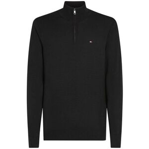 Tommy Hilfiger Essential Cotton Zip Mock L Black L Tommy Hilfiger Essential Cotton Zip Mock L Black L