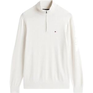 Tommy Hilfiger Essential Cotton Zip Mock M White M Tommy Hilfiger Essential Cotton Zip Mock M White M