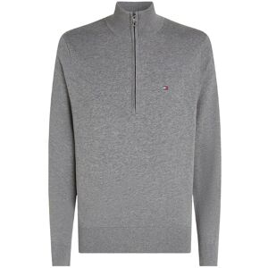 Tommy Hilfiger Essential Cotton Zip Mock M Grey M Tommy Hilfiger Essential Cotton Zip Mock M Grey M