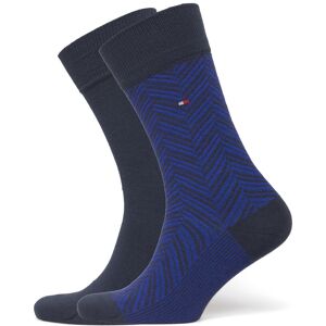Tommy Hilfiger Th Men Sock 2P Irregular Herringb 39-42 Navy 39-42 Tommy Hilfiger Th Men Sock 2P Irregular Herringb 39-42 Navy 39-42