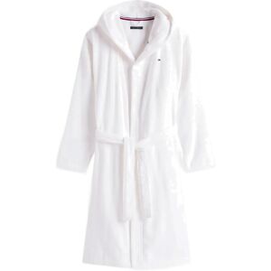 Tommy Hilfiger Hooded Towelling Robe L White L Tommy Hilfiger Hooded Towelling Robe L White L