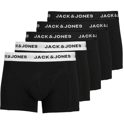 Jack & Jones Jacsolid Trunks 5 Pack Op S Black S Jack & Jones Jacsolid Trunks 5 Pack Op S Black S