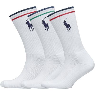 Polo Ralph Lauren Poly Blend-Big Pp Tech Crew 3Pk ONE SIZE White ONE SIZE Polo Ralph Lauren Poly Blend-Big Pp Tech Crew 3Pk ONE SIZE White ONE SIZE