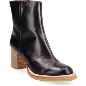 ANGULUS Bootie - Block Heel - With Zippe 38.5 Black 38.5 ANGULUS Bootie - Block Heel - With Zippe 38.5 Black 38.5