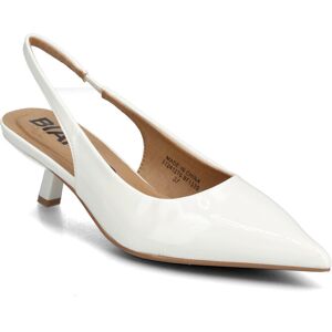 Bianco Biakristin Kitten Heel Slingback Patent 37 Cream 37 Bianco Biakristin Kitten Heel Slingback Patent 37 Cream 37