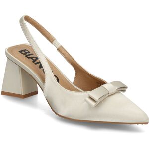 Bianco Biamaralyn Bow Slingback Satin 40 Beige 40 Bianco Biamaralyn Bow Slingback Satin 40 Beige 40