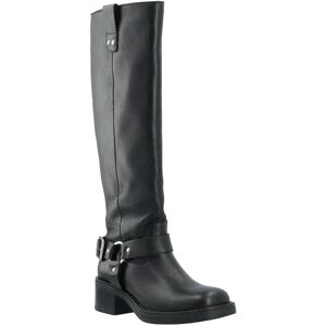 Bianco Biamary Knee High Biker Boot Tumbled Leather 39 Black 39 Bianco Biamary Knee High Biker Boot Tumbled Leather 39 Black 39