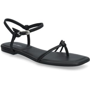 Calvin Square Flat Sandal Strap Lth 40 Black 40 Calvin Square Flat Sandal Strap Lth 40 Black 40