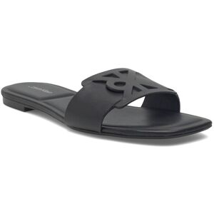 Calvin Square Flat Sandal Emblem 36 Black 36 Calvin Square Flat Sandal Emblem 36 Black 36