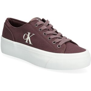 Calvin Vulc Flatform Low Canvas Mg 37 Brown 37 Calvin Vulc Flatform Low Canvas Mg 37 Brown 37
