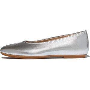 FitFlop Delicato High-Cut Soft-Leather Ballet Flats 36 Silver 36 FitFlop Delicato High-Cut Soft-Leather Ballet Flats 36 Silver 36