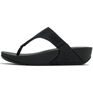 FitFlop Lulu Shimmerglitz Toe-Post Sandals 38 Black 38 FitFlop Lulu Shimmerglitz Toe-Post Sandals 38 Black 38