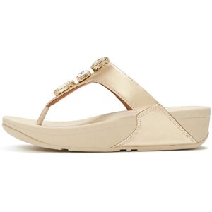 FitFlop Lulu Ultra-Jewel Metallic Toe-Post Sandals 36 Beige 36 FitFlop Lulu Ultra-Jewel Metallic Toe-Post Sandals 36 Beige 36