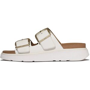 FitFlop Gen-Ff Buckle Two-Bar Leather Slides 39 White 39 FitFlop Gen-Ff Buckle Two-Bar Leather Slides 39 White 39