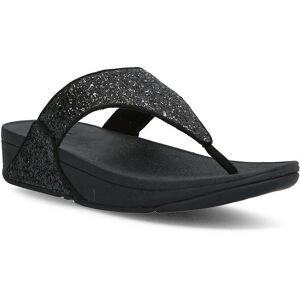 FitFlop Lulu Glitter Toe-Post Sandals 42 Black 42 FitFlop Lulu Glitter Toe-Post Sandals 42 Black 42