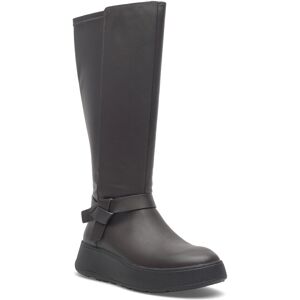 FitFlop F-Mode Folded-Knot Flatform Tall Stretch Boots 39 Brown 39 FitFlop F-Mode Folded-Knot Flatform Tall Stretch Boots 39 Brown 39