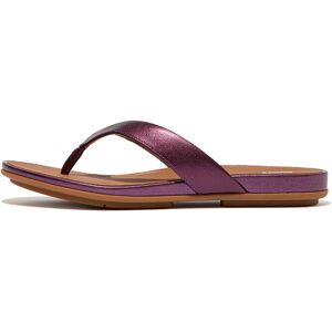 FitFlop Gracie Metallic-Leather Flip-Flops 36 Purple 36 FitFlop Gracie Metallic-Leather Flip-Flops 36 Purple 36