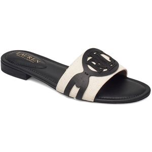 Lauren Ralph Lauren Alegra Canvas-Leather Slide Sandal 35.5 Black 35.5 Lauren Ralph Lauren Alegra Canvas-Leather Slide Sandal 35.5 Black 35.5