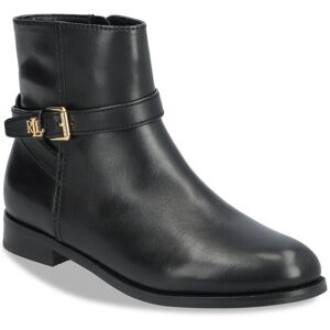 Lauren Ralph Lauren Brooke Ii Burnished Leather Bootie 38 Black 38 Lauren Ralph Lauren Brooke Ii Burnished Leather Bootie 38 Black 38