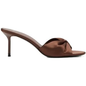 Mango Satin-Finish Sandals With Bow 38 Brown 38 Mango Satin-Finish Sandals With Bow 38 Brown 38