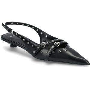 Mango Die-Cut Kitten Shoes 38 Black 38 Mango Die-Cut Kitten Shoes 38 Black 38