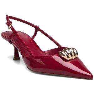Mango High-Heeled Shoes With Metallic Detail 37 Red 37 Mango High-Heeled Shoes With Metallic Detail 37 Red 37