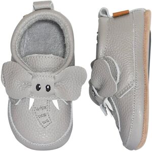 Melton Elephant Leather Slippers 20/21 Grey 20/21 Melton Elephant Leather Slippers 20/21 Grey 20/21