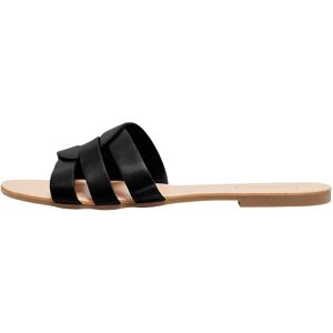 ONLY Onlfeli-4 Pu Slip On Sandal 38 Black 38 ONLY Onlfeli-4 Pu Slip On Sandal 38 Black 38