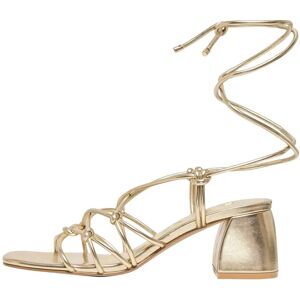 ONLY Onlavery-3 Pu Wrap Around Heeled Sandal 37 Gold 37 ONLY Onlavery-3 Pu Wrap Around Heeled Sandal 37 Gold 37